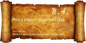 Metzinger Azucséna névjegykártya